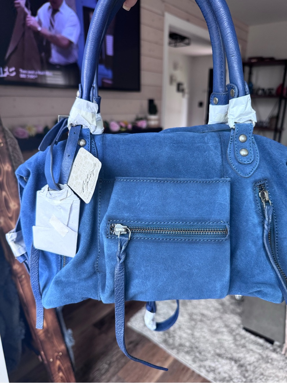 NEW Free People Baby Emerson - New Color - Gorgeous “Navy” Suede - Picture 3 of 7